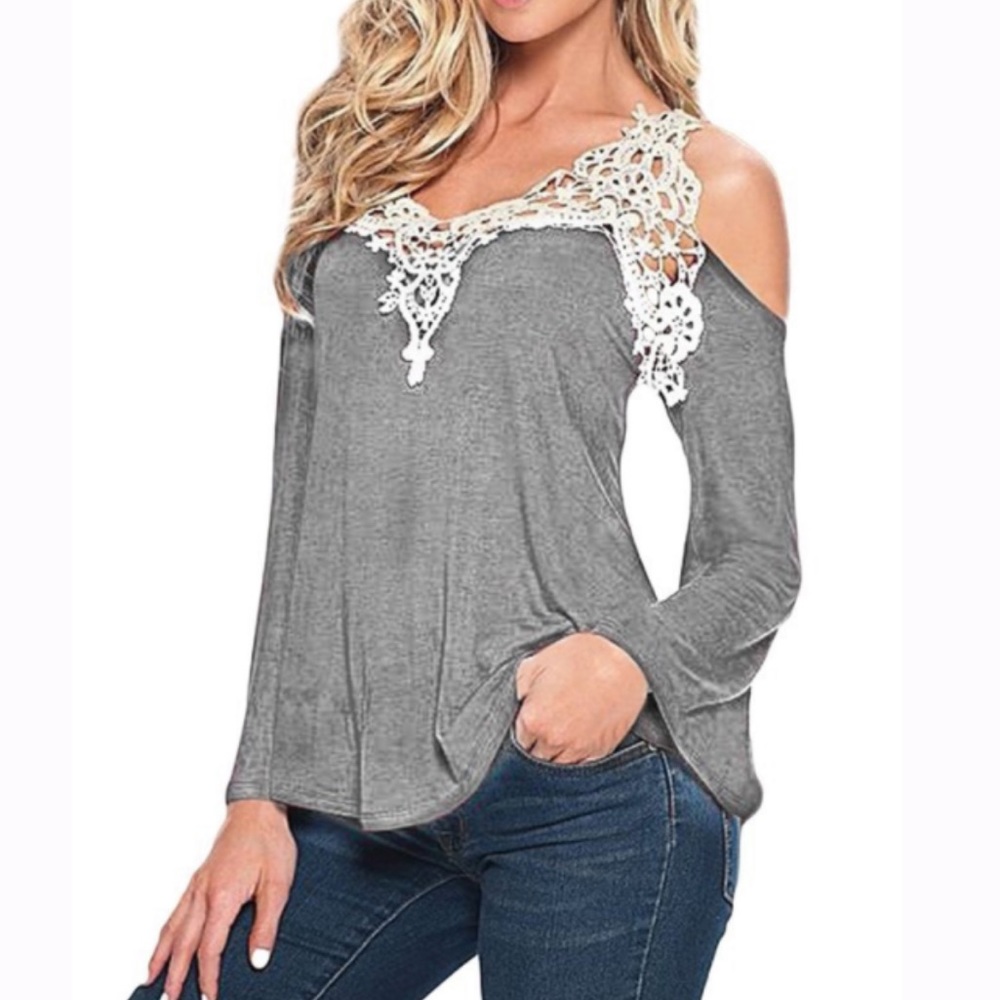 Grey cold shoulder too